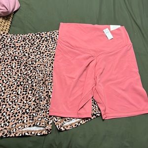 Aerie crossover waist bike shorts